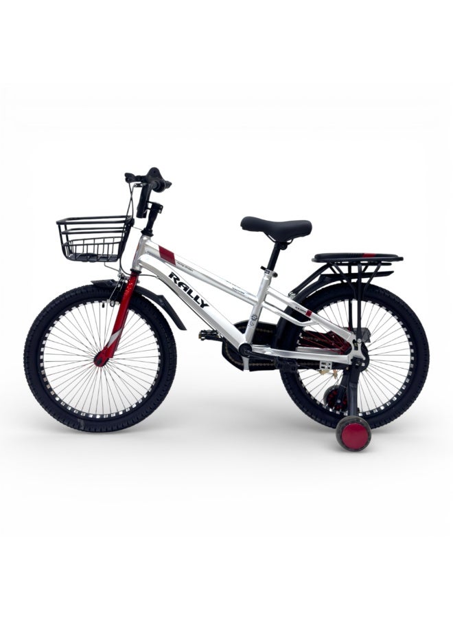 RALLY BICYCLE 20-Inch Kids Bicycle | 20-Inch Wheel Size | Urban Basket (RL-20-P132) | Steel Frame | Dual Brake | Red Color - Image 3